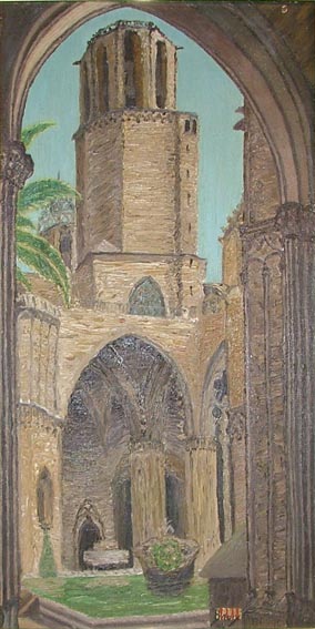 pintura catedral de Barcelona